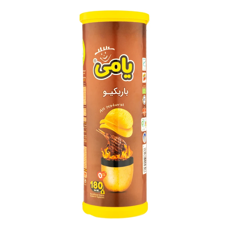 محصول نمونه تستی چیپس باربیکیو یامی - 180 گرم